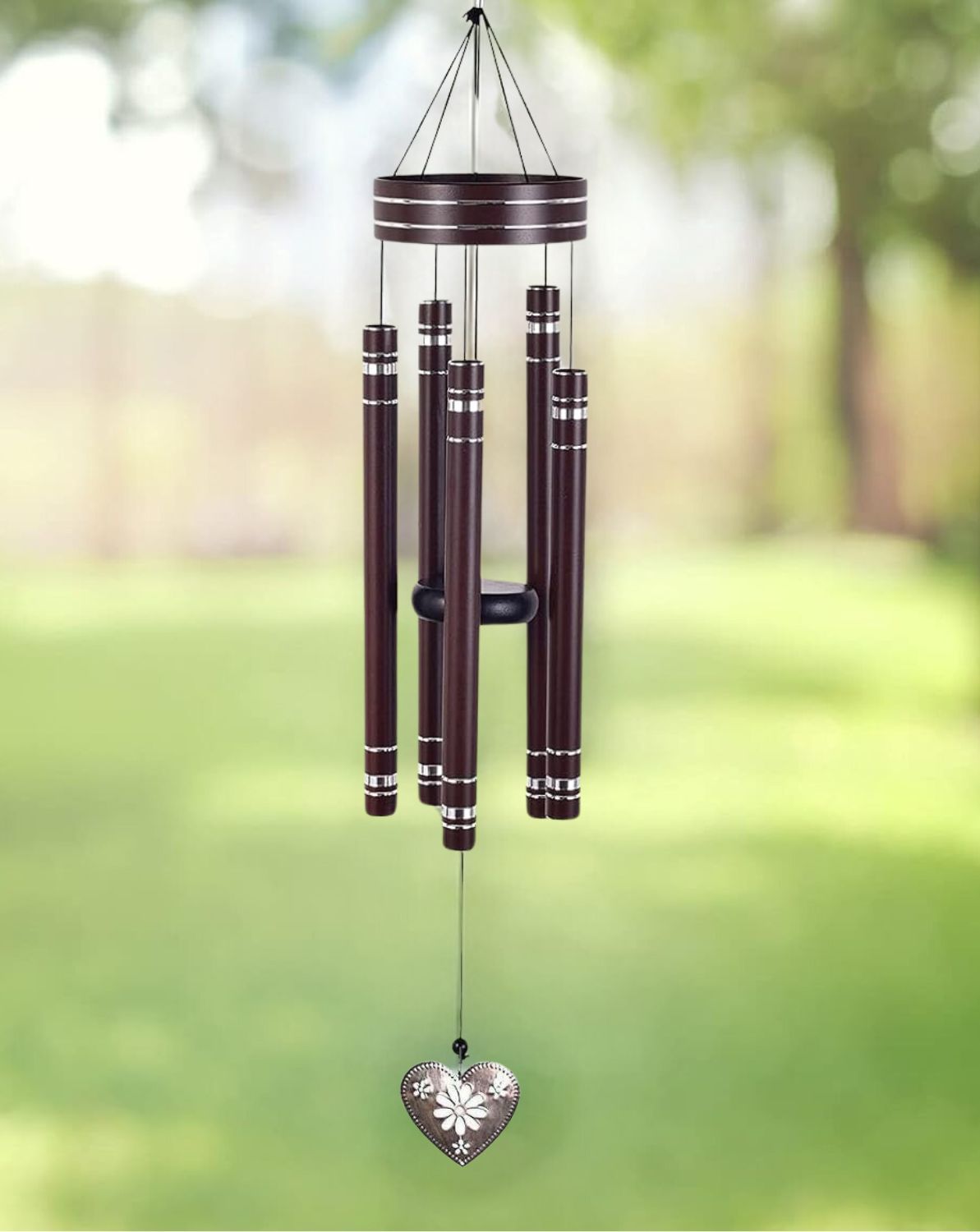 Memorial Wind Chime Sympathy Gift - "I Have You In My Heart" Large Windchimes