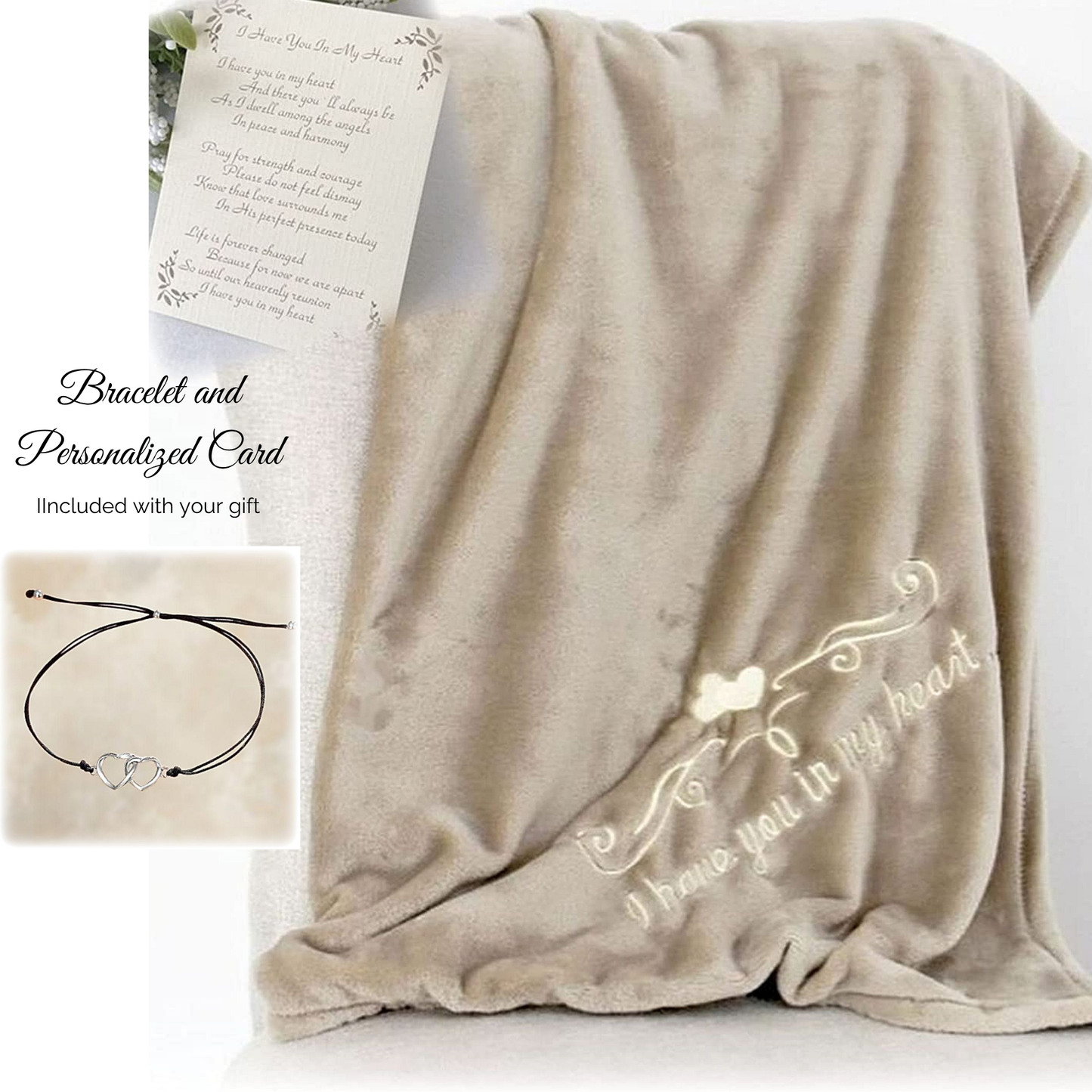 Mink Memorial Blanket and Bracelet - Add Optional Journal