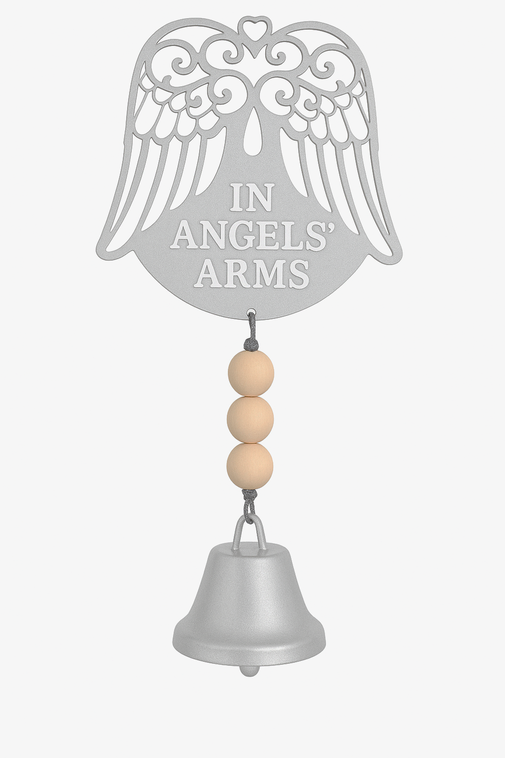 In Angels Arms - Angel Wings Memorial Wind Chime Sympathy Gift