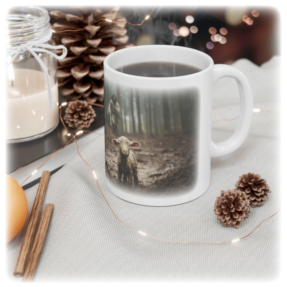 Jesus and Lamb Inspirational Coffee Mug