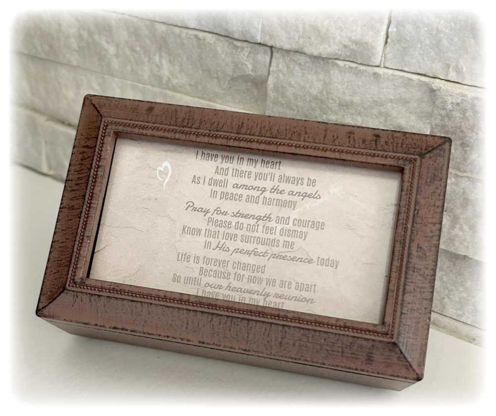In My Heart Memorial Music Box - Sympathy Gift for Loss of Loved One