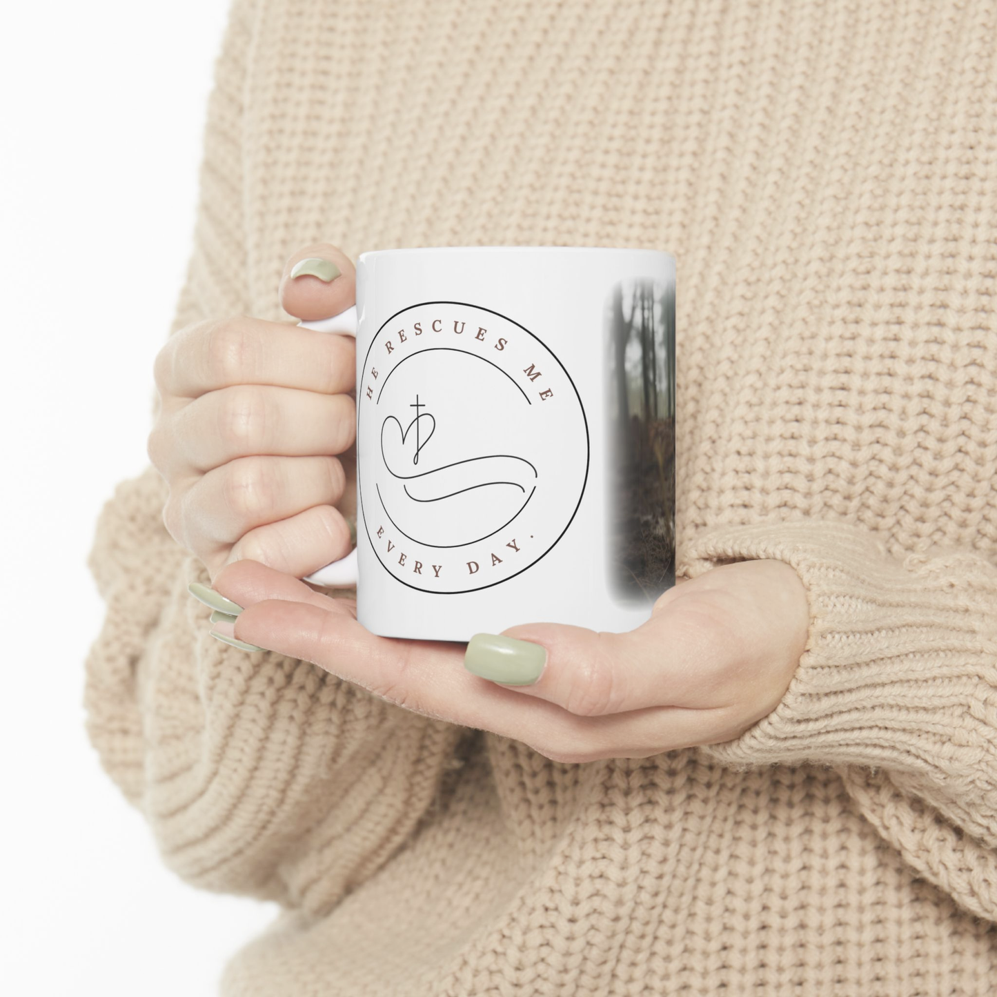 Jesus and Lamb Inspirational Coffee Mug