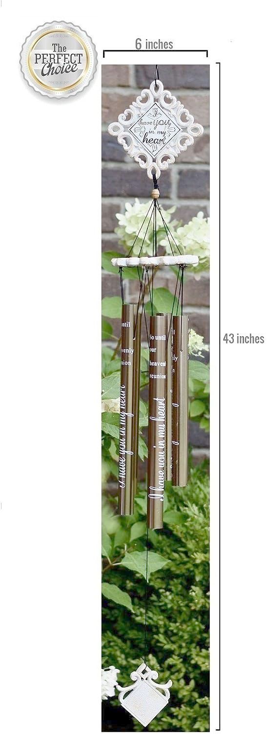 Vintage Wind Chime Sympathy Gift "I Have You In My Heart"