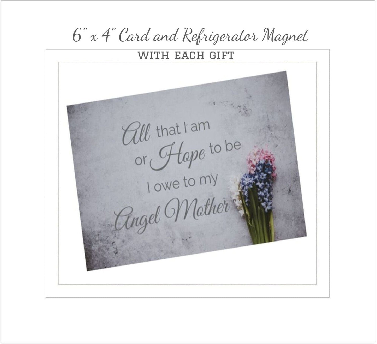 Angel Mother Gift, Mini Lantern Candleholder with LED Candle and Magnet