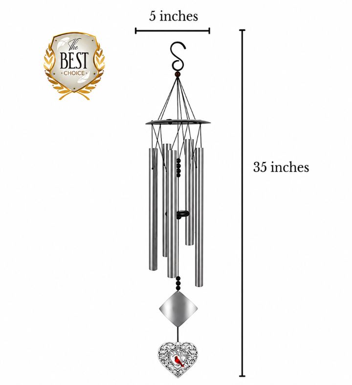 Cardinal Windchime Sympathy Gift