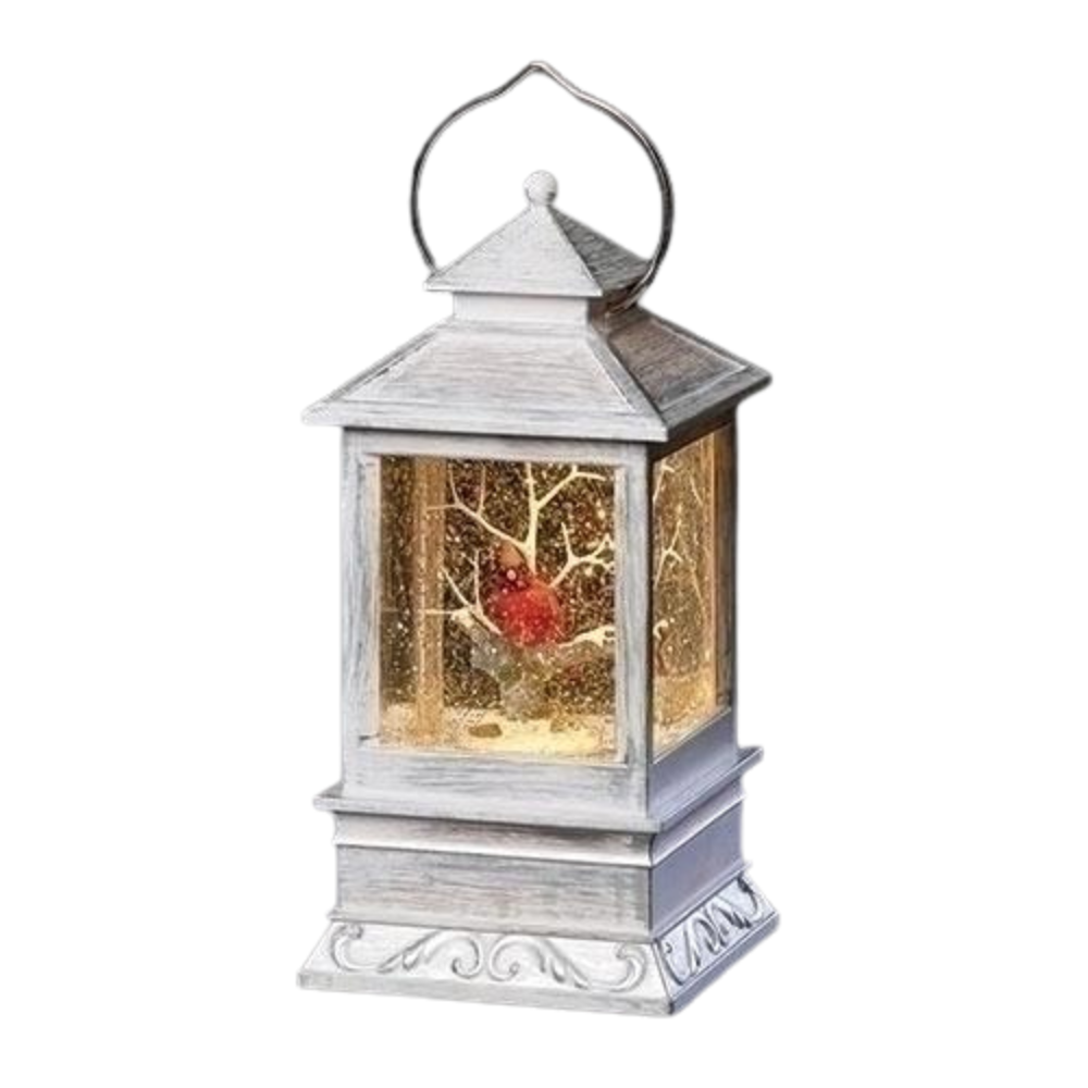 Cardinal Sympathy Gift Glitter Lantern, Memorial Water Globe