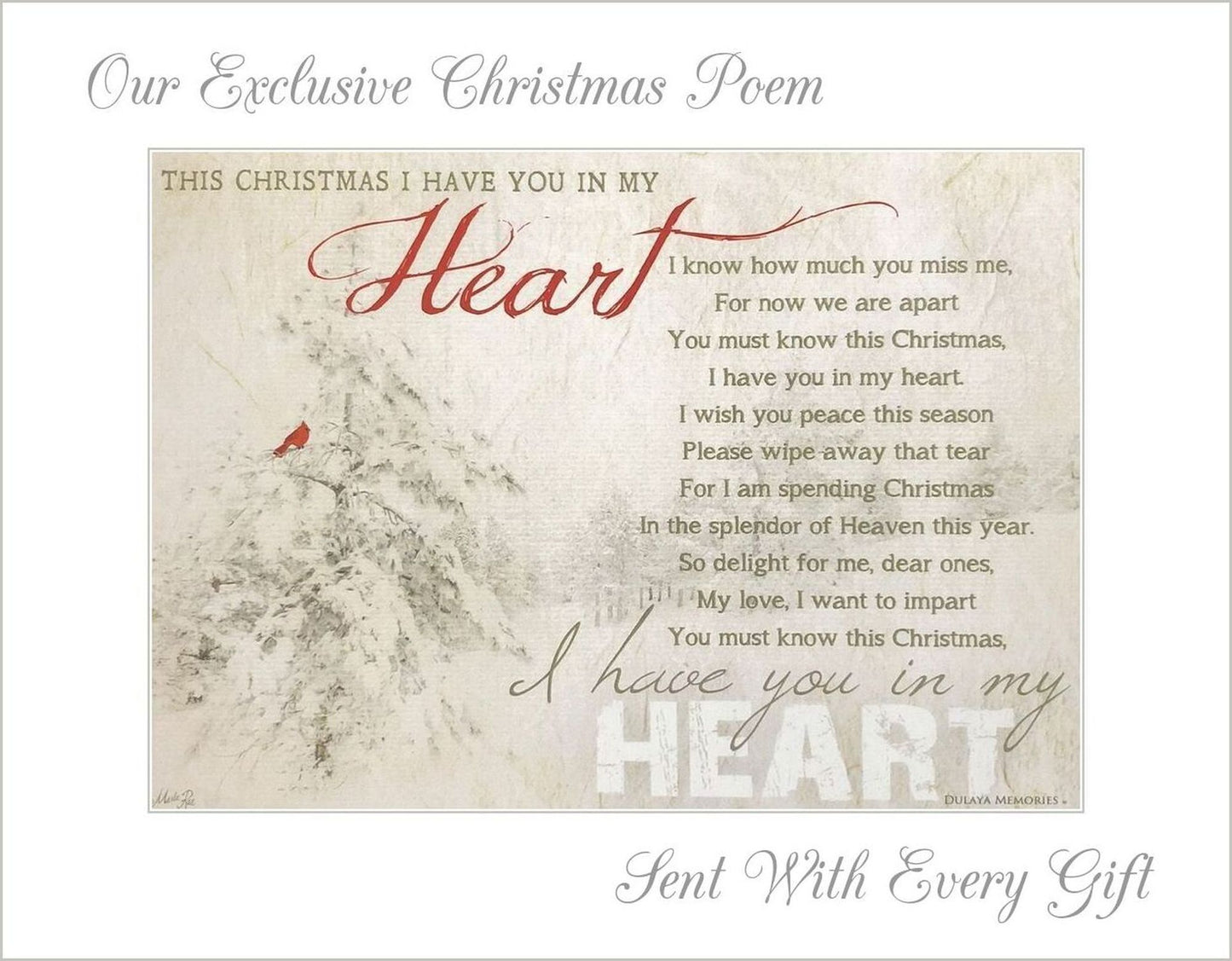 Memorial Christmas Ornament Sympathy Gift for the Holidays