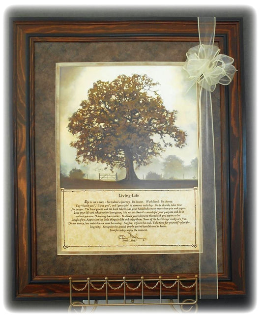 Memorial Framed Art Sympathy Gift - "Living Life"