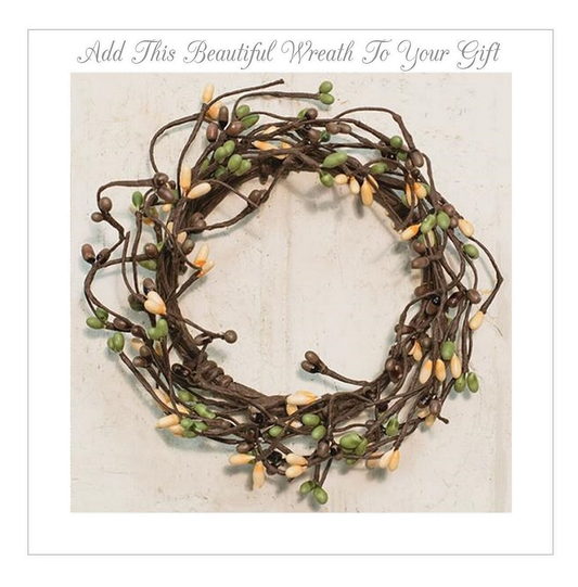 Accent Wreath with Pip Berries for Statues, Lanterns, or Candles