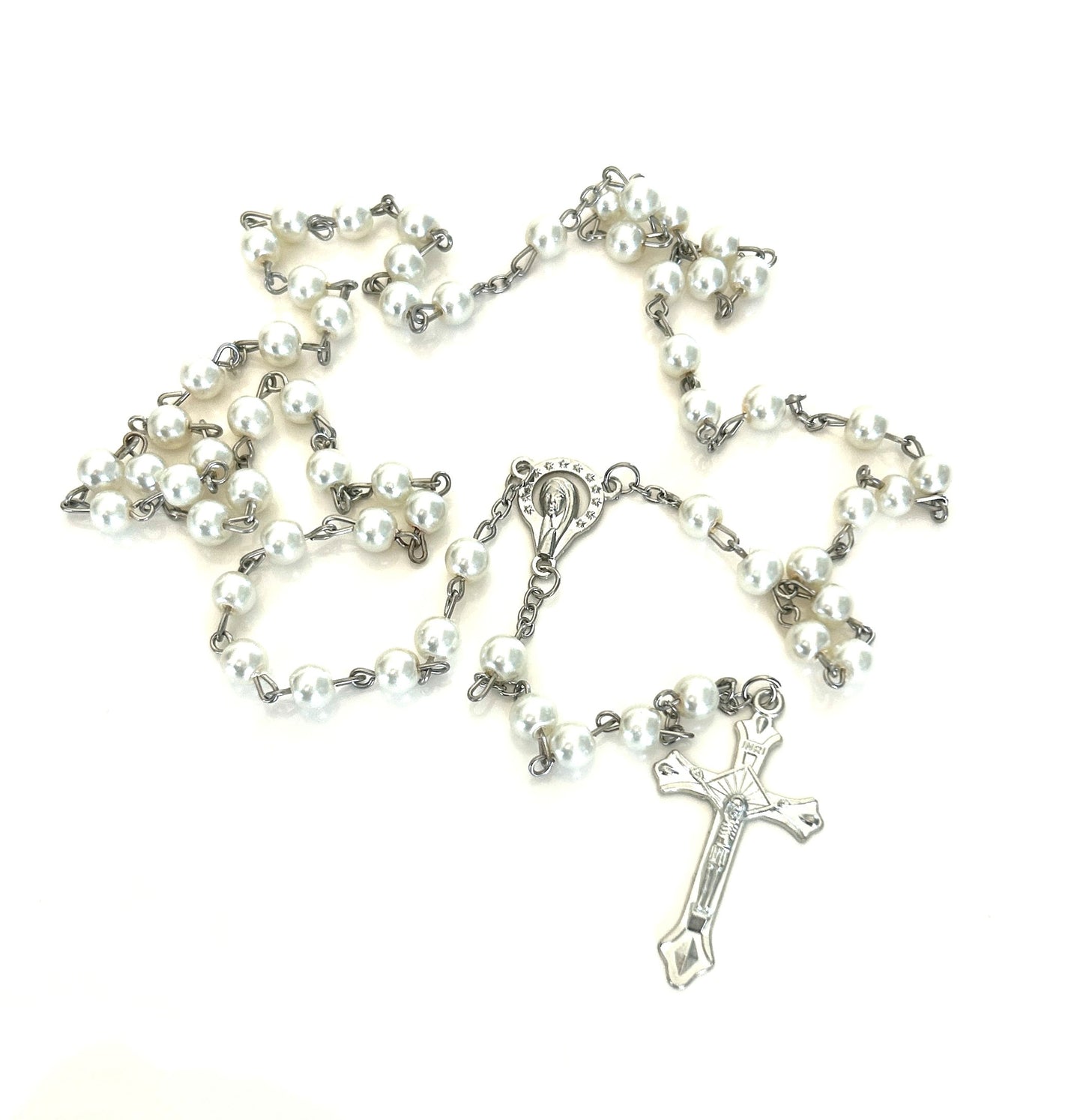 Girls First Communion Gift Set with Prayer Book, Rosary, Angel Bracelet, Cross, Card and Optional Satin Purse