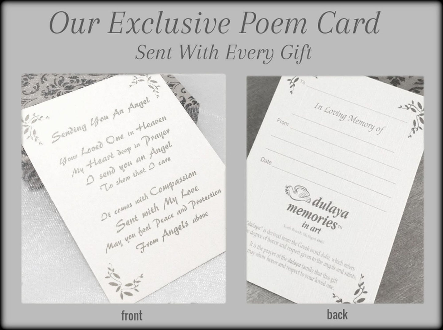 In Angels Arms - Angel Wings Memorial Wind Chime Sympathy Gift