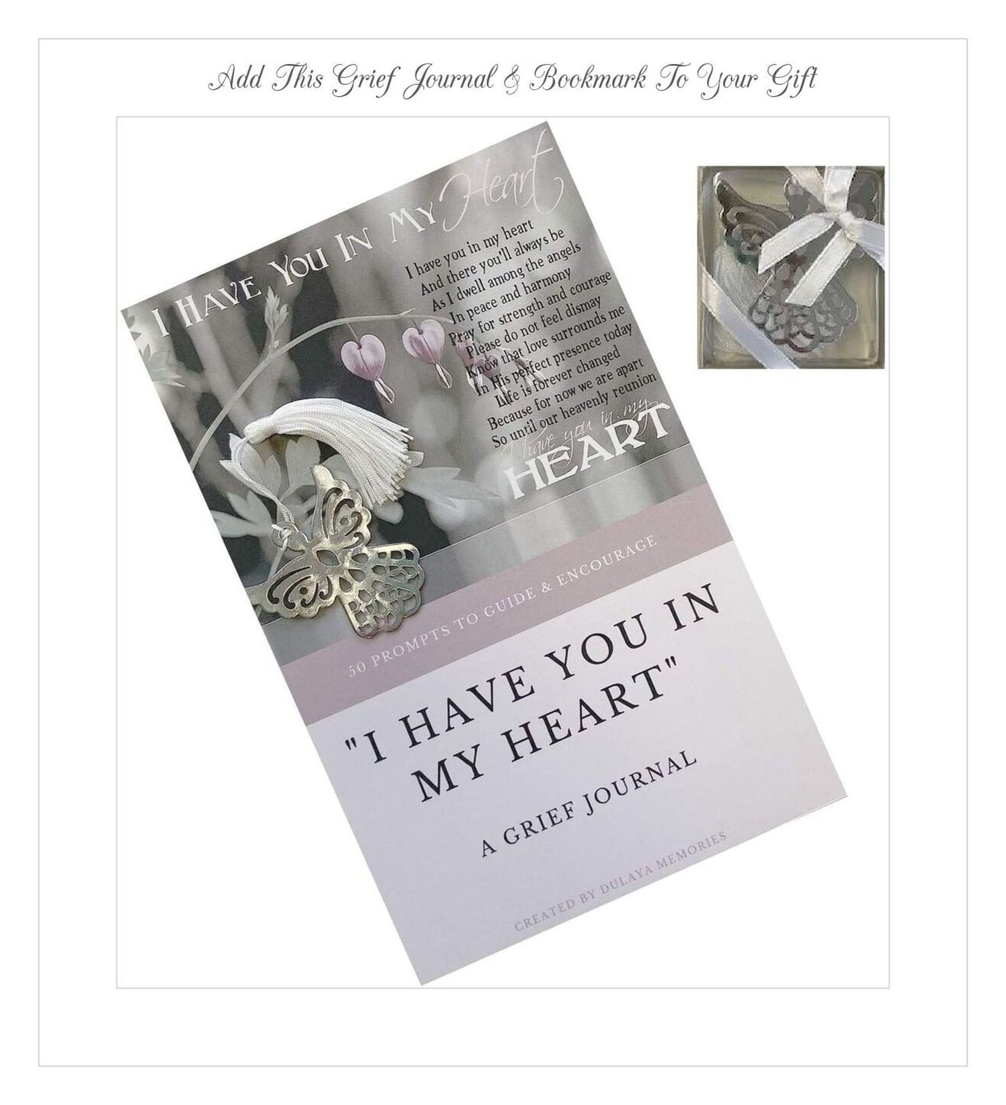 Unique Memorial Gift Heart Blanket, Cotton Throw with Optional Grief Journal