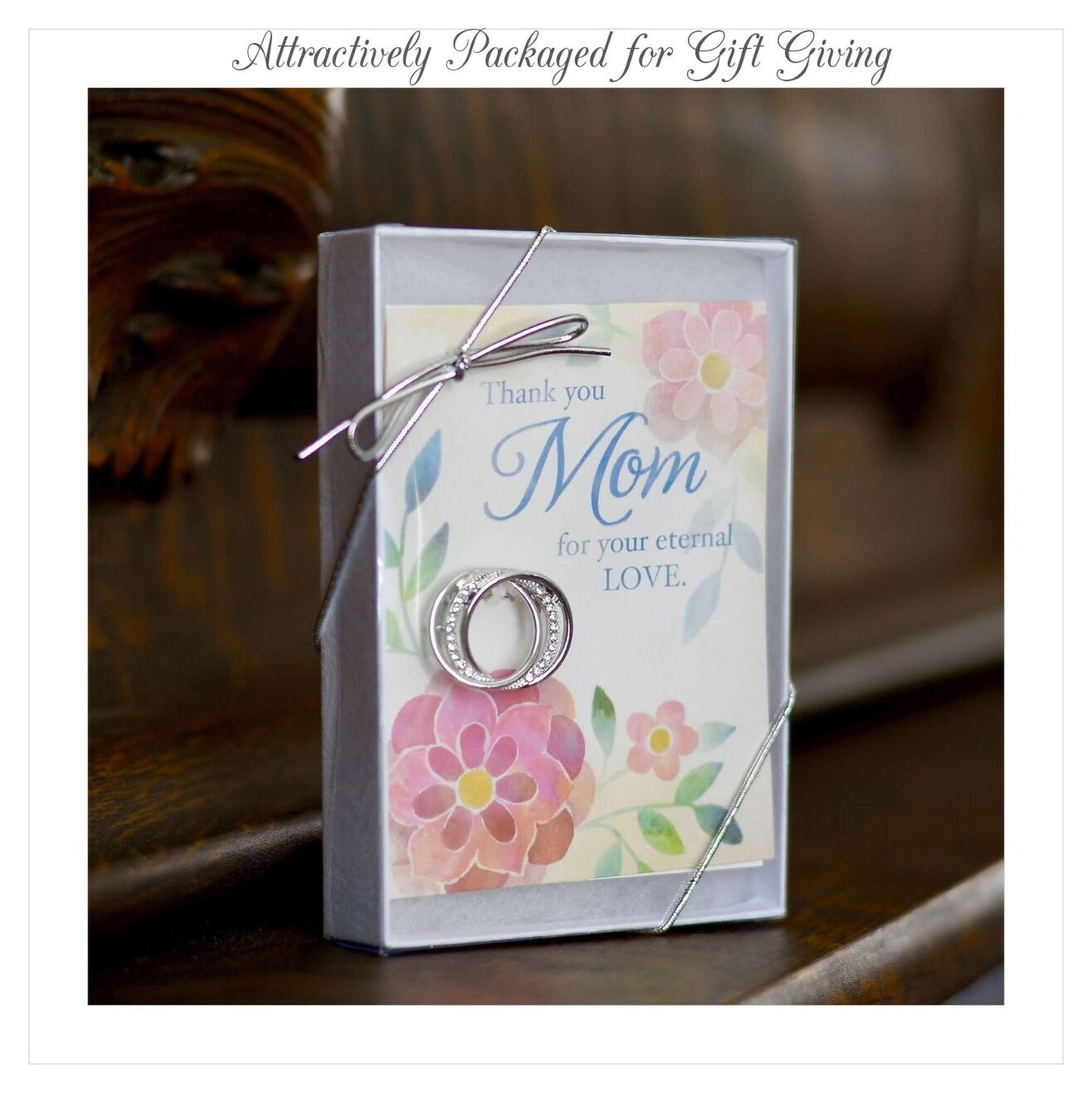Mother’s Day Gift Pin – Rhinestone Brooch with Keepsake Card