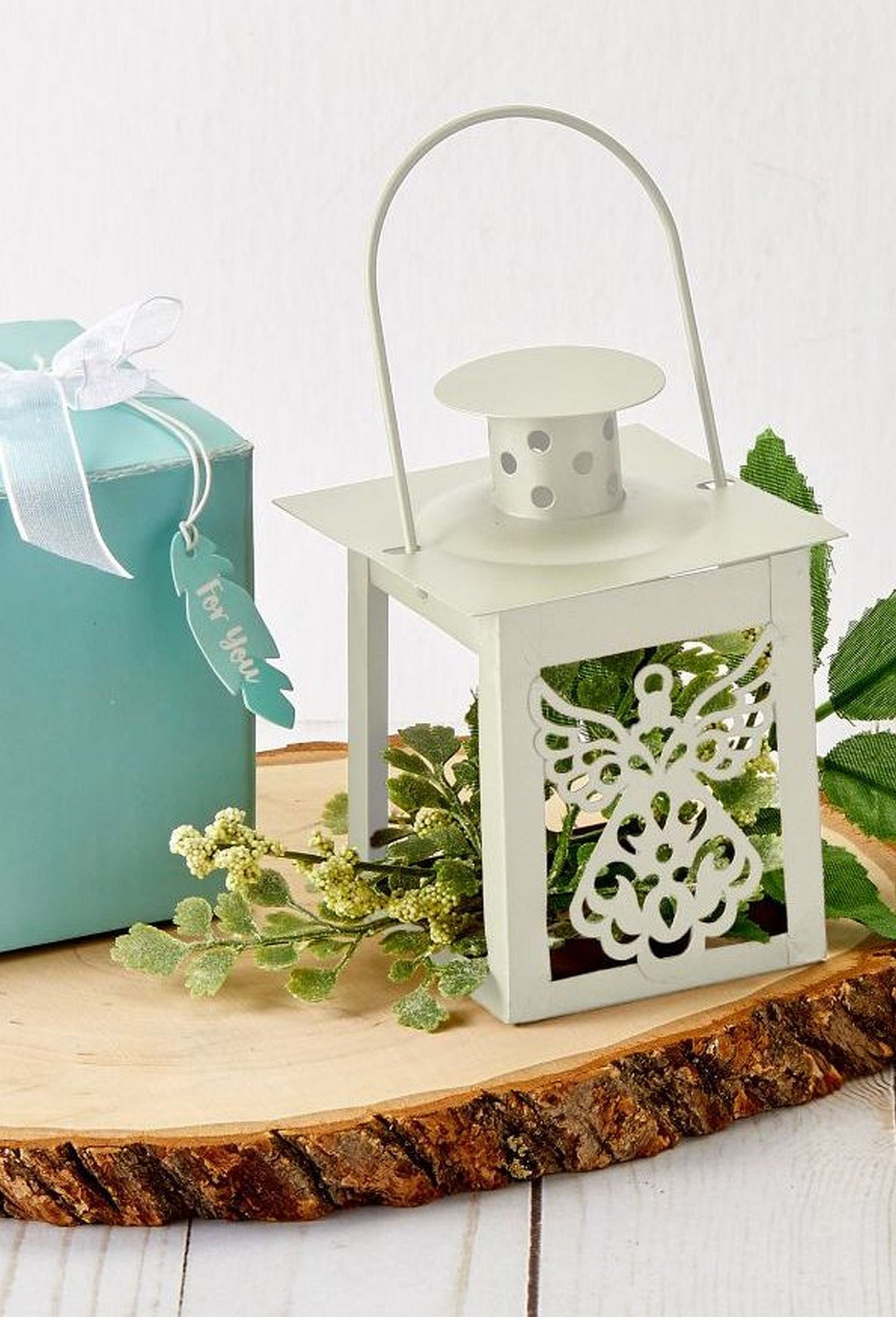 Great Teacher, Friend, Family Christmas Gift, Mini Angel Lantern Candleholder with LED Candle