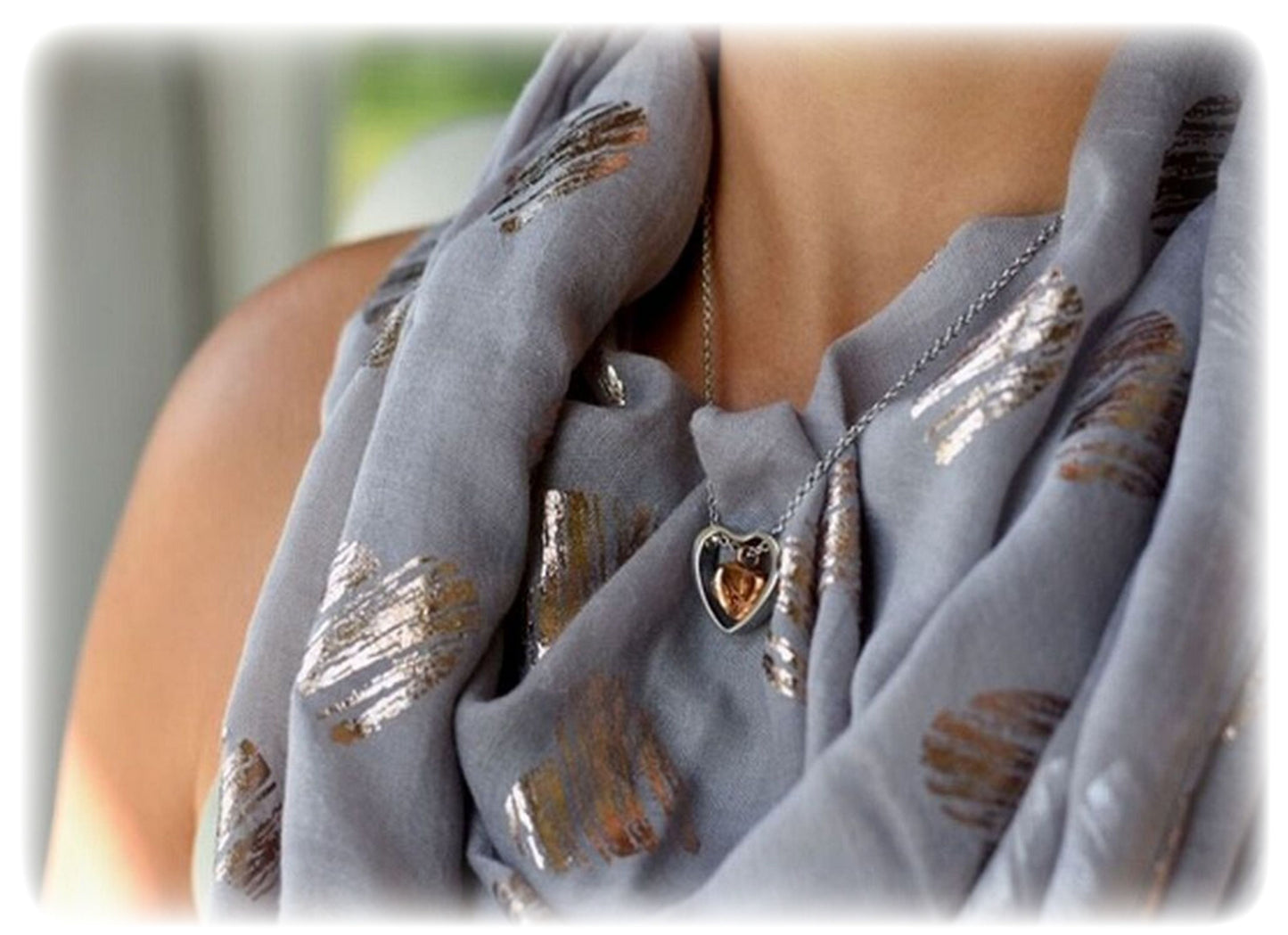 Cremation Necklace for Ashes with Condolences Card and Optional Scarf