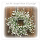 Accent Wreath with Miniature White Flowers for Statues or Candles