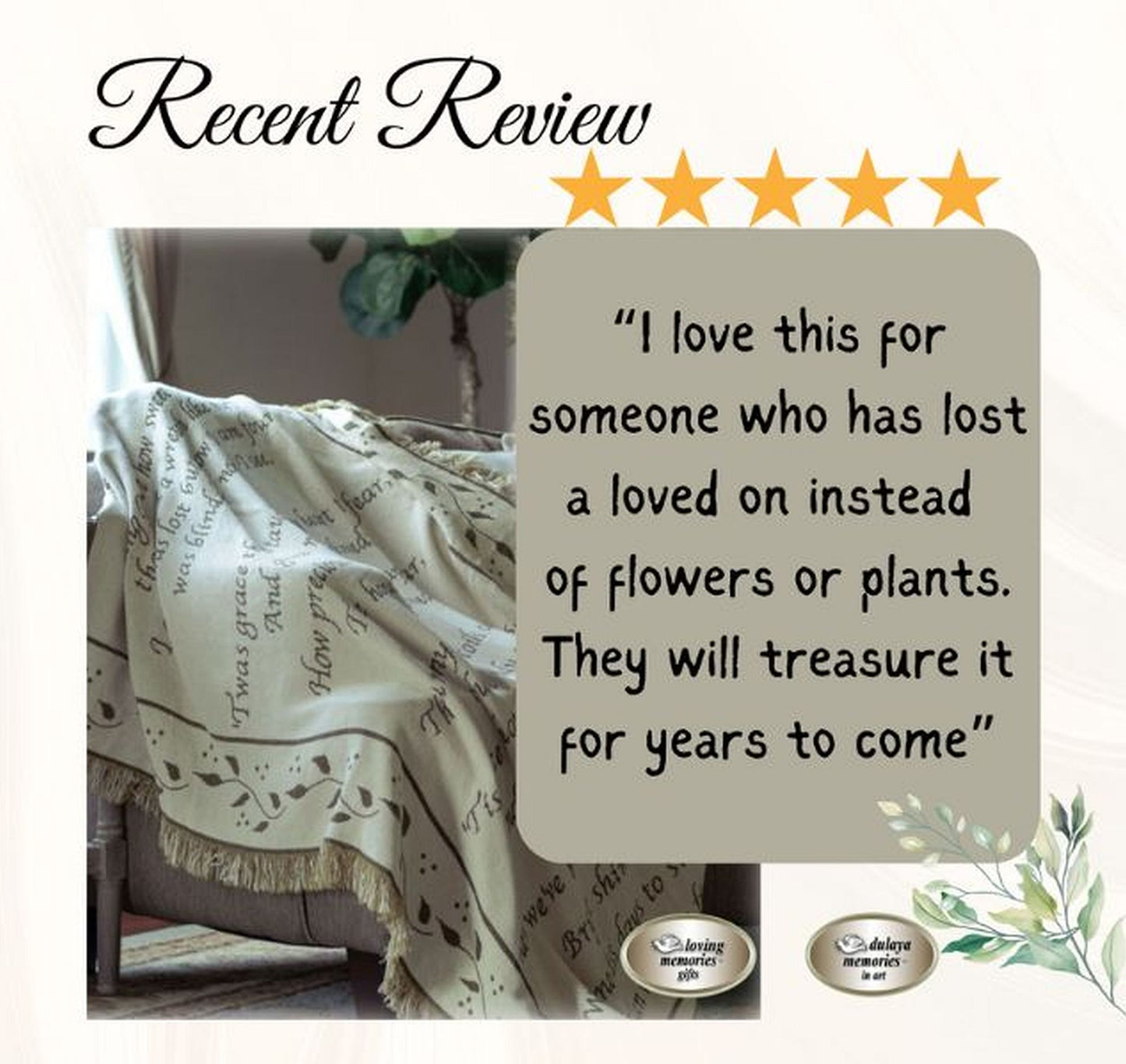Amazing Grace Sympathy Blanket