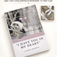 Unique Memorial Gift Heart Blanket, Cotton Throw with Optional Grief Journal