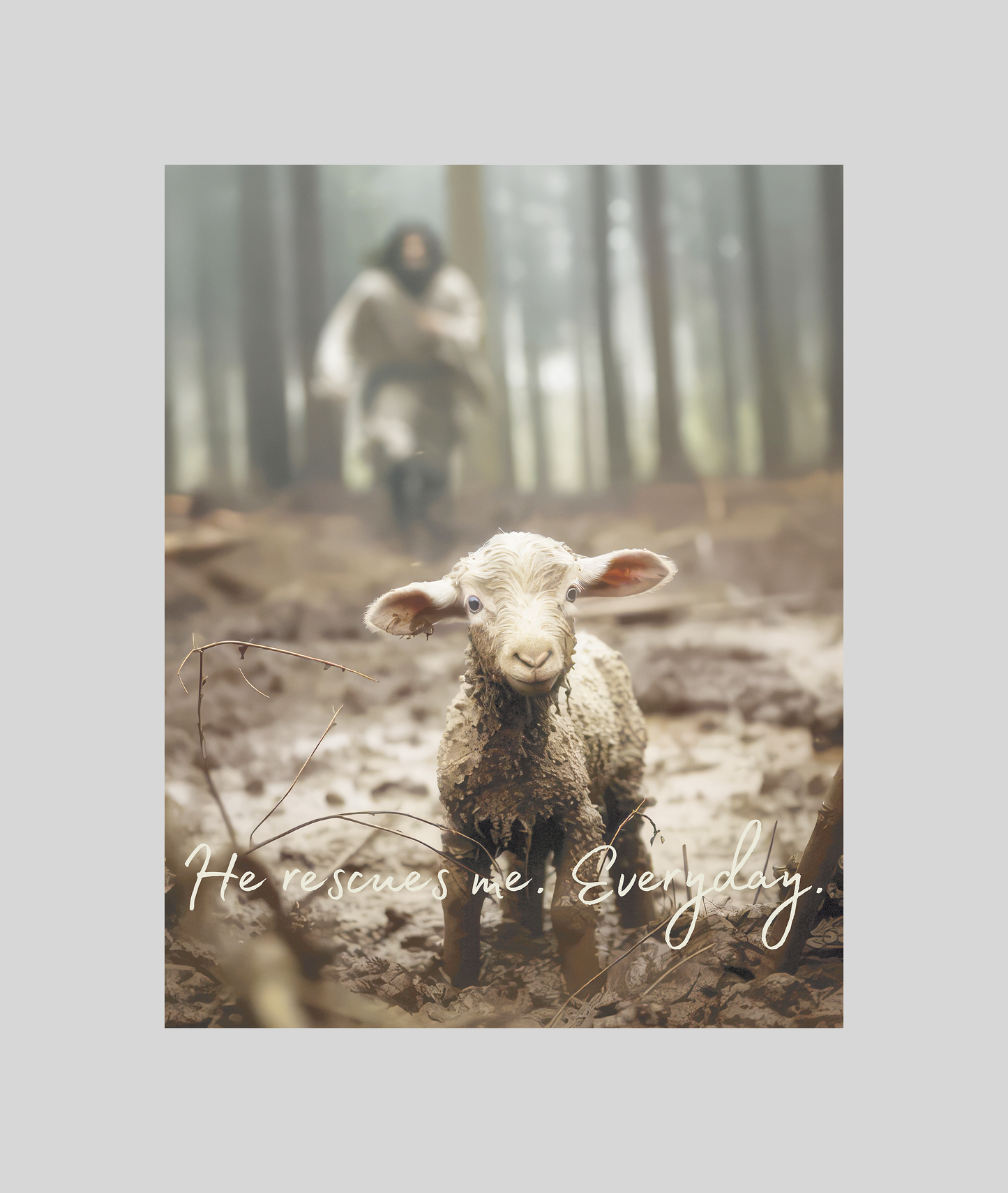 "He Rescues Me. Everyday." Canvas Art