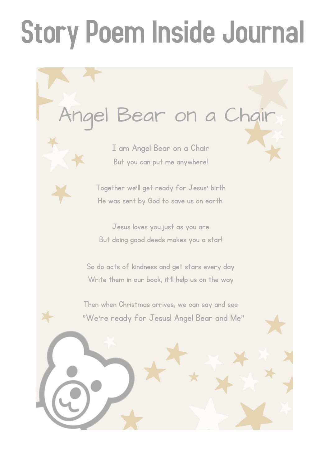 Angel Bear on a Chair - Christian Alternative to Elf ...