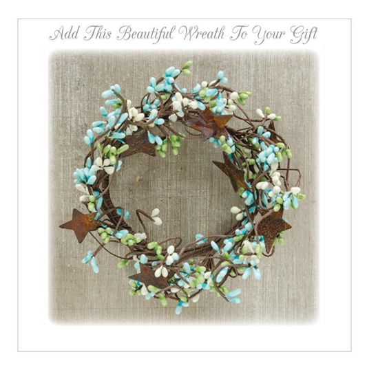 Accent Wreath with Vintage Stars for Statues, Lanterns, or Home Decor