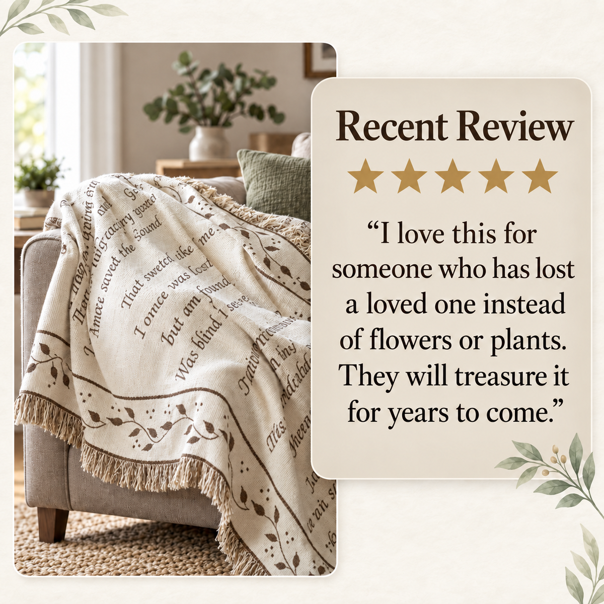 Amazing Grace Sympathy Blanket