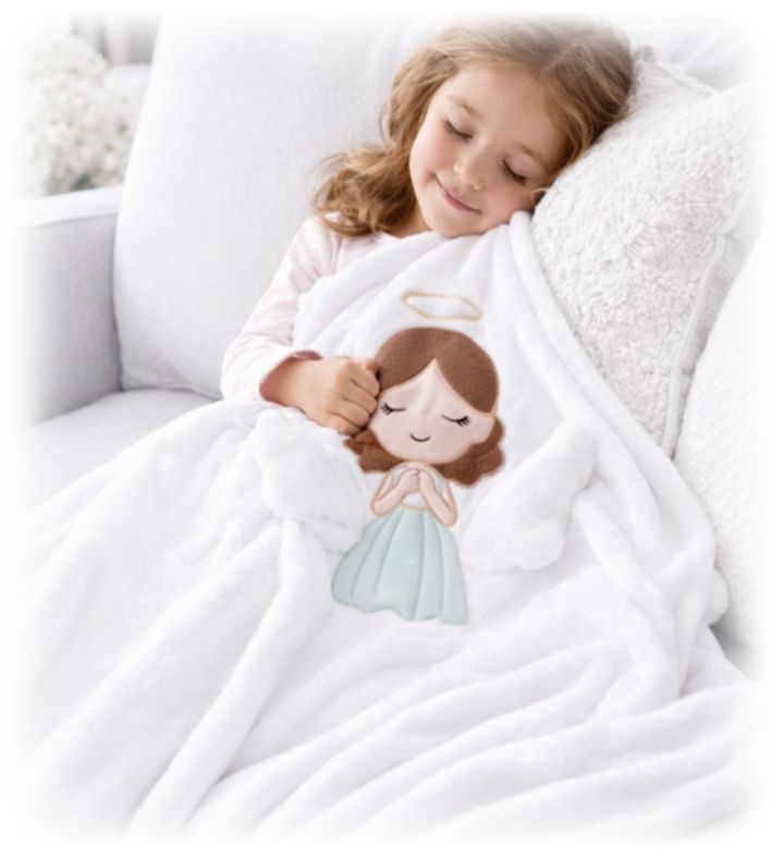 Sympathy Gift for Grieving Child, Angel Blanket with Wings for Kids