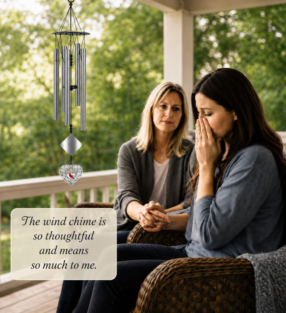 Cardinal Windchime Sympathy Gift
