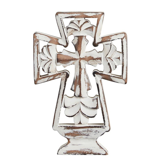 Carved Cross Sympathy Gift with Condolences Card