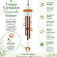 Pet Sympathy Gift Cremation Wind Chime with Small Heart Urn for Ashes