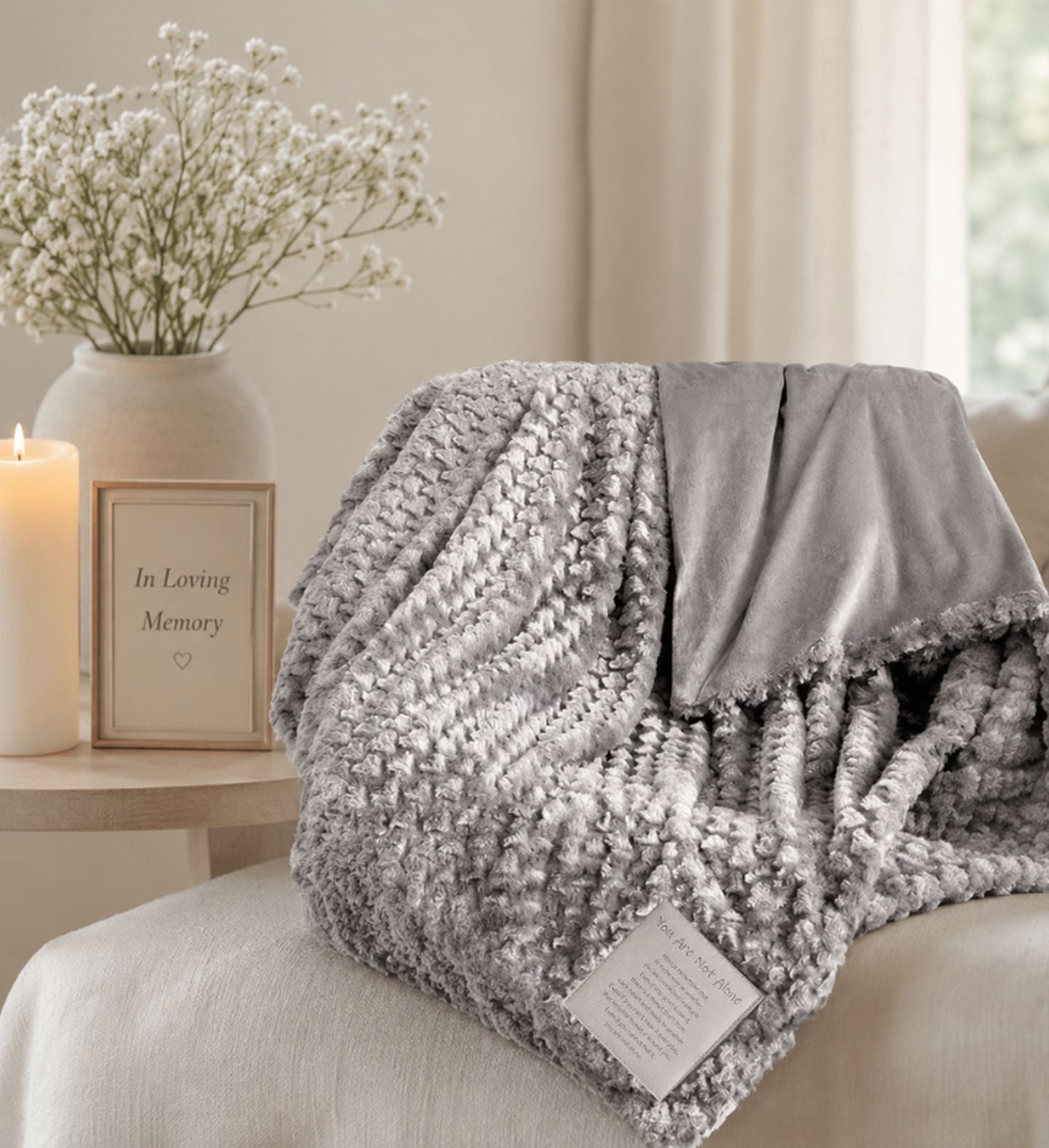 Super Soft Memorial Blanket – Comforting Sympathy Gift with Optional Journal