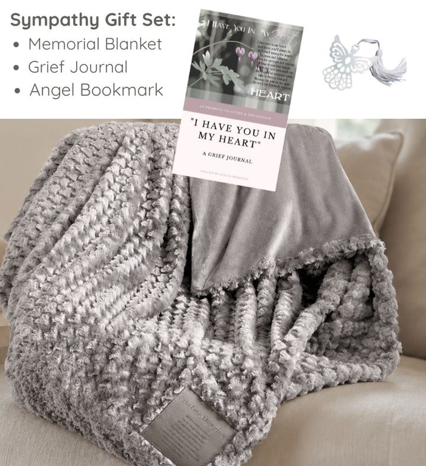 Super Soft Memorial Blanket – Comforting Sympathy Gift with Optional Journal