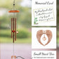 Pet Sympathy Gift Cremation Wind Chime with Small Heart Urn for Ashes