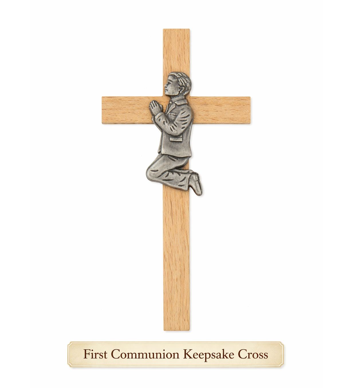 Boy's First Communion Gift , 5 Piece Boxed Gift Set Prayer Book, Rosary, Pin, Cross, Card