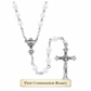 Girls First Communion Gift Set with Prayer Book, Rosary, Bracelet, Cross, Card and Optional Satin Purse