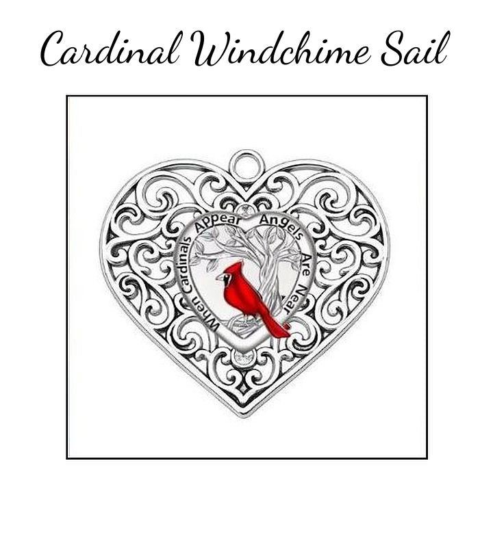 Cardinal Windchime Sympathy Gift