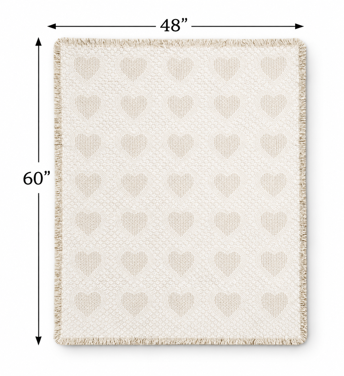 Unique Memorial Gift Heart Blanket, Cotton Throw with Optional Grief Journal