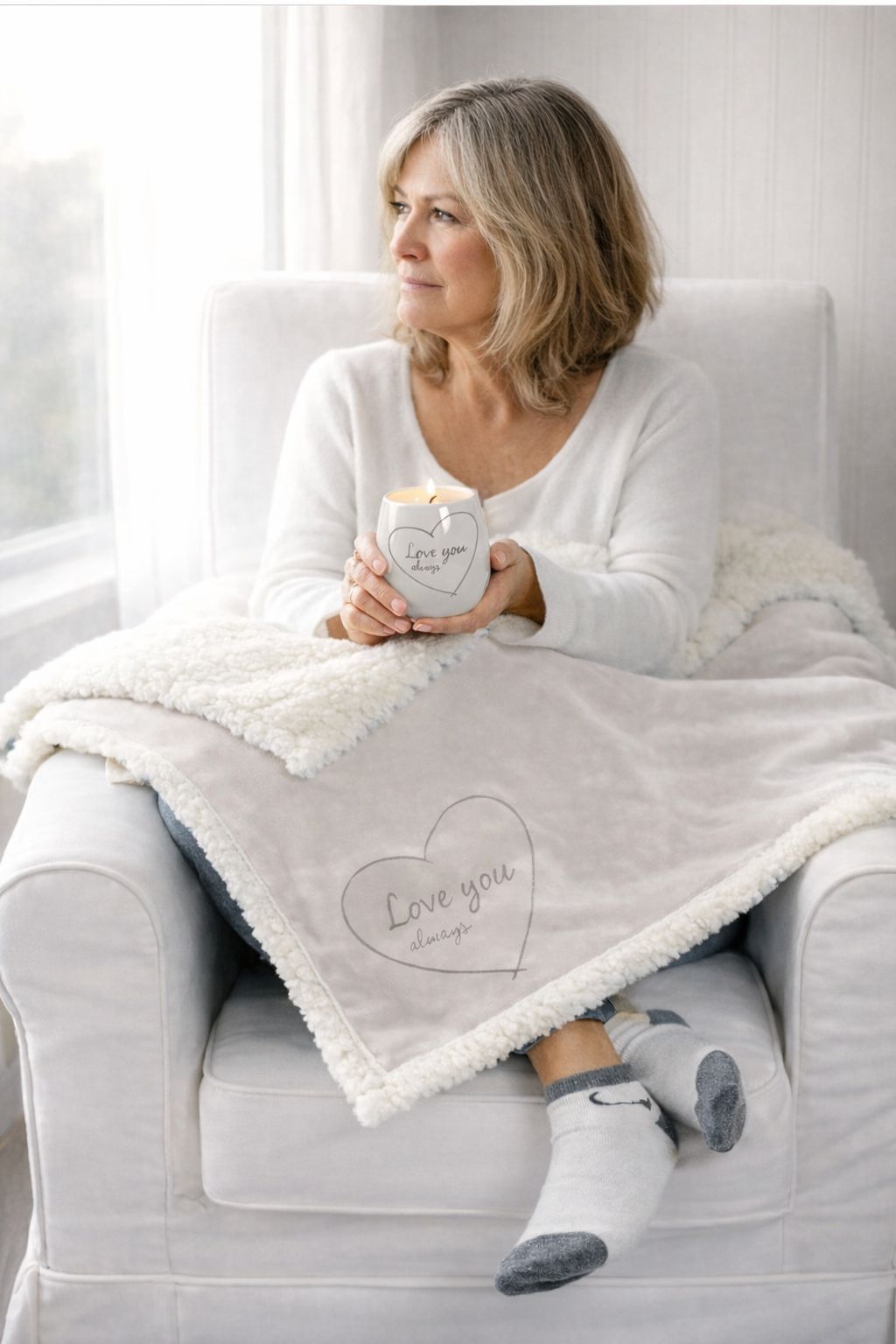 Memorial Blanket Sympathy Gift Set | Sherpa-Lined Bereavement Gift