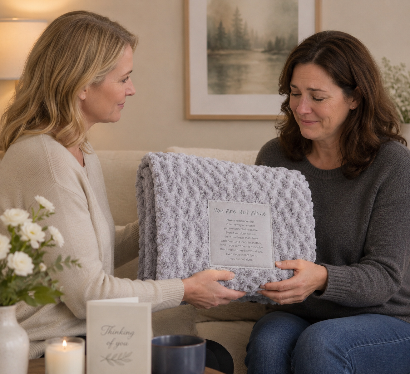 Super Soft Memorial Blanket – Comforting Sympathy Gift with Optional Journal