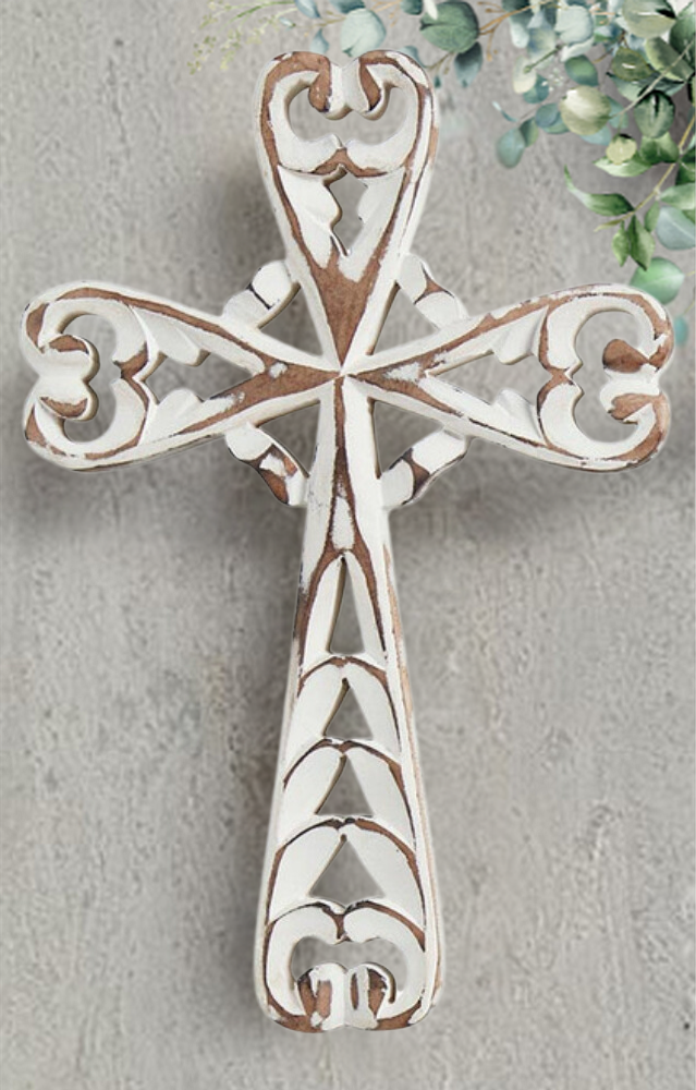 Scalloped Cross Sympathy Gift with Condolences Card