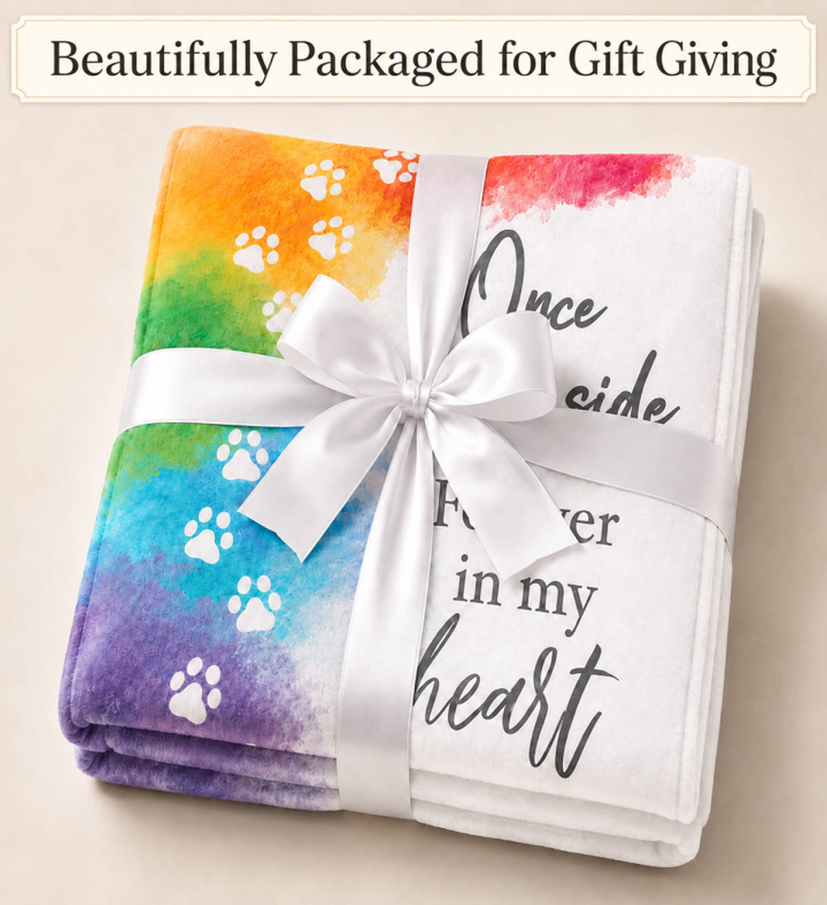 Pet Memorial Blanket – Sympathy Gift for Loss of a Beloved Pet, Dog, or Cat
