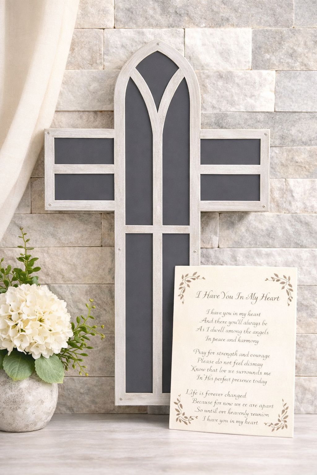 Modern Christian Cross Keepsake Gift