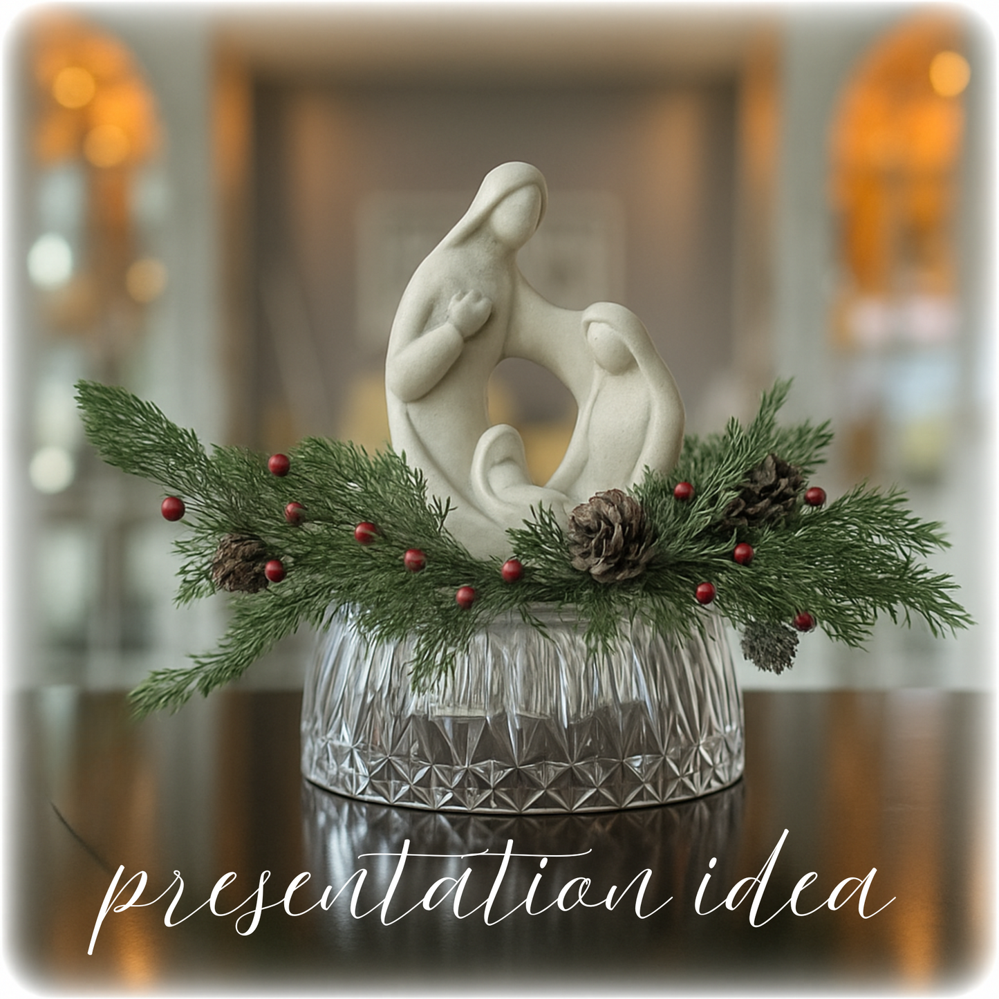 Nativity Statue Candleholder With LED Tealight Christmas Decoration or Gift