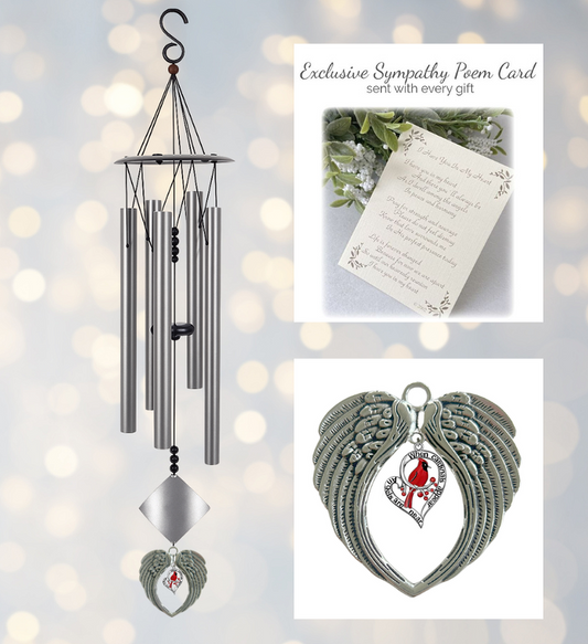Cardinal Windchime Sympathy Gift