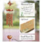Pet Sympathy Gift Cremation Wind Chime with Small Heart Urn for Ashes