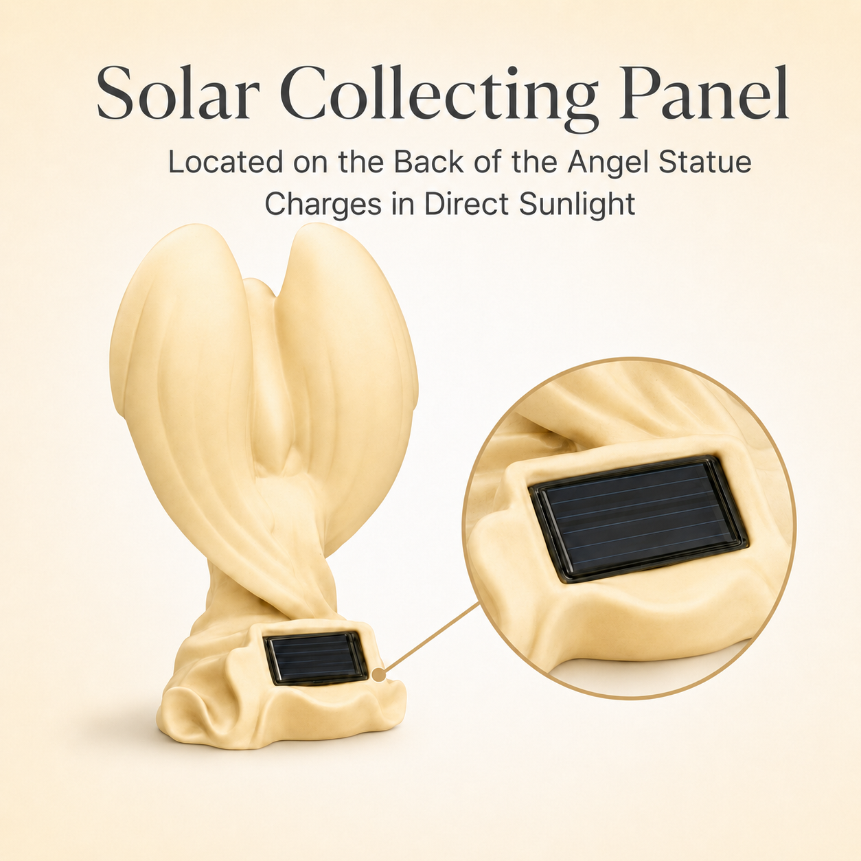 Memorial Solar Angel Statue – Sympathy Gift for Celebration of Life