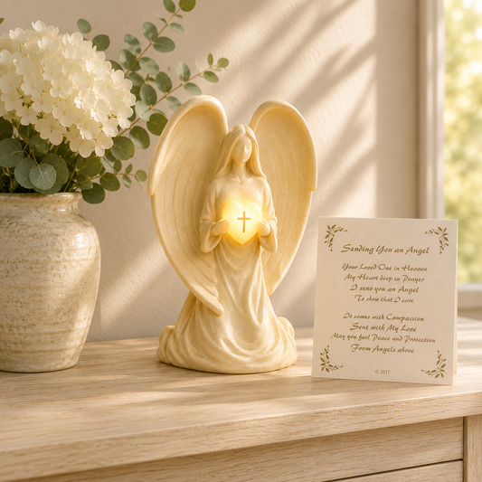 Memorial Solar Angel Statue – Sympathy Gift for Celebration of Life