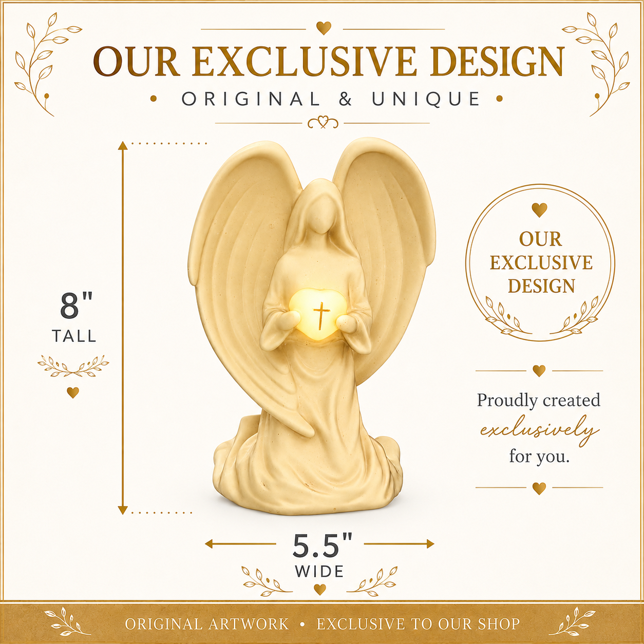 Memorial Solar Angel Statue – Sympathy Gift for Celebration of Life