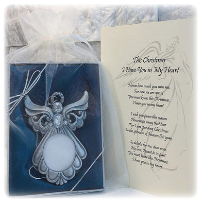 Memorial Christmas Angel Ornament Sympathy Gift with Keepsake Box