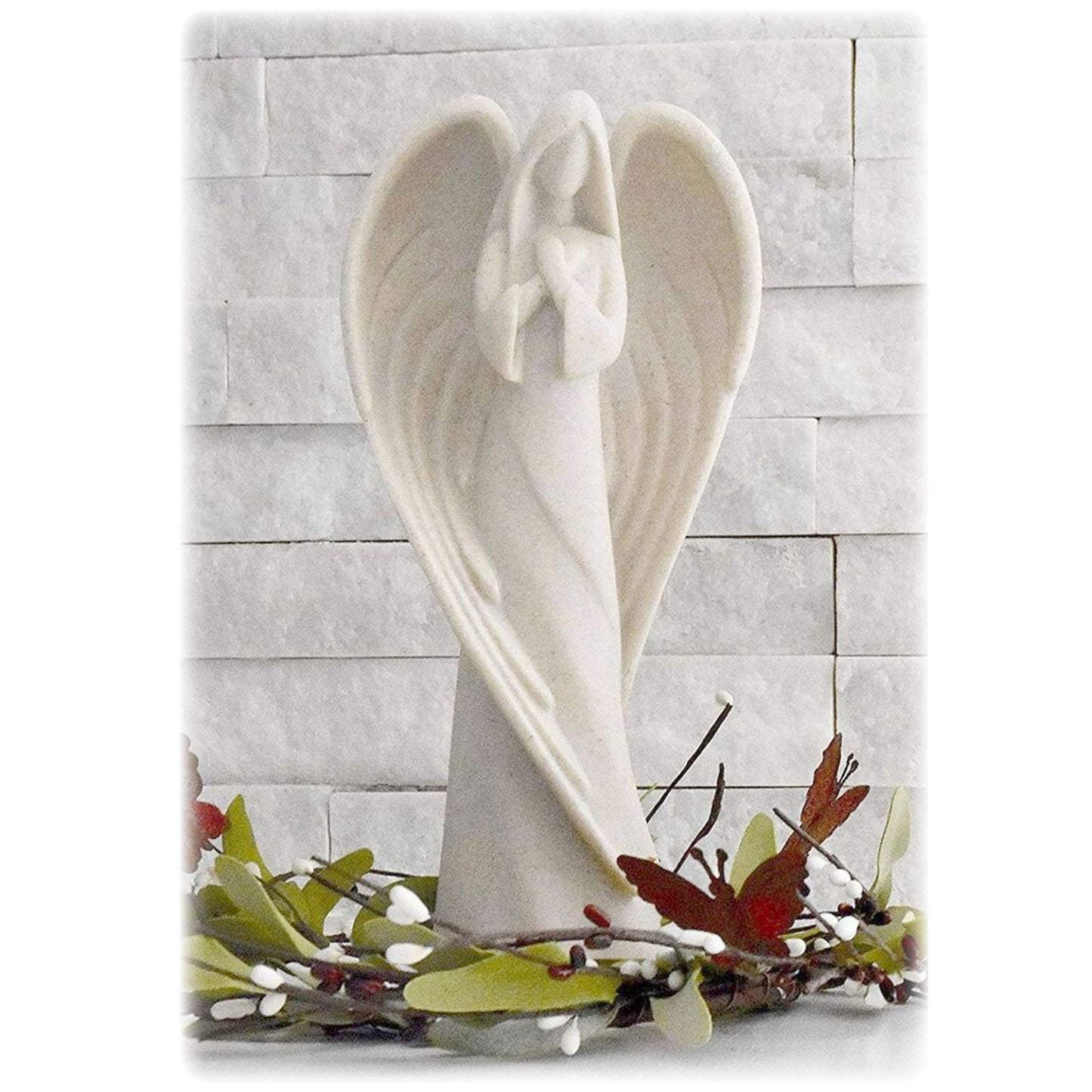 Mother's Birthday Gift Idea, Angel Statue with "Angel Mother" Refrigerator Magnet